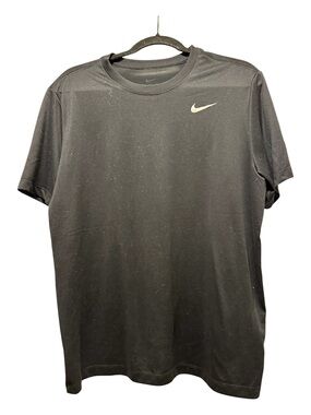Nike Black Short Sleeve Crew Neck Tee with White Swoosh